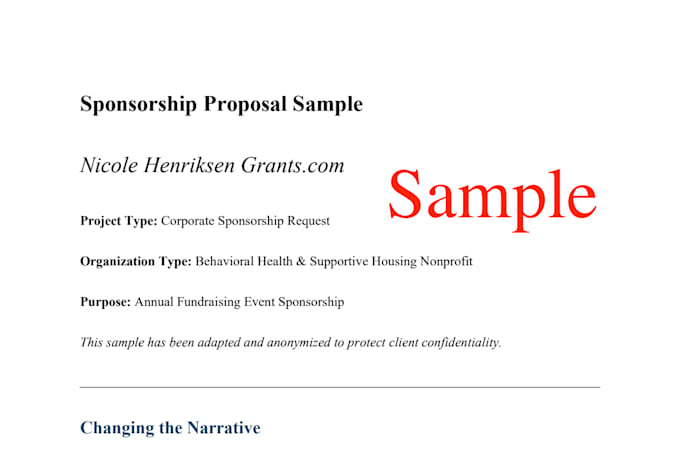 help with sponsorship support